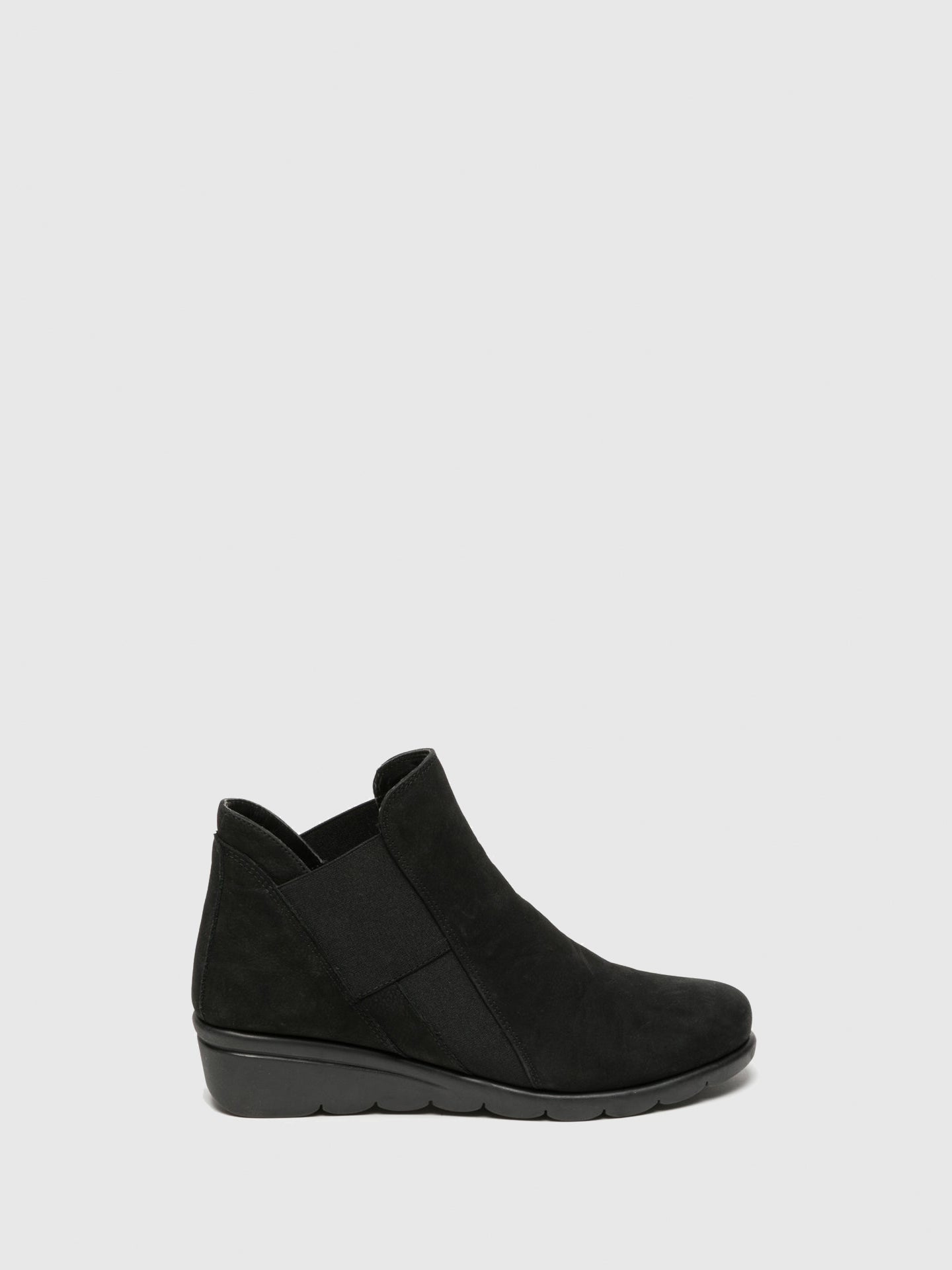 The Flexx Black Elasticated Ankle Boots
